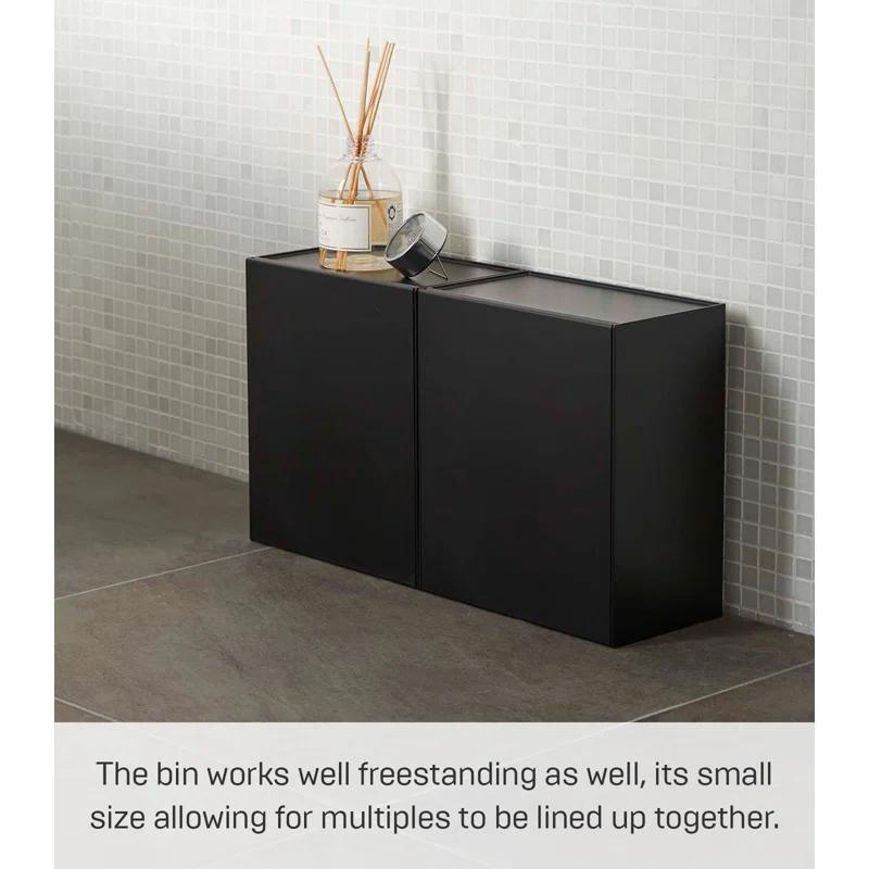 Yamazaki Home Tower Yamazaki Home Wall Mounted Storage Or Trash Bin, Small Wastebasket