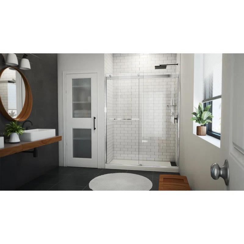 DreamLine SDVH60W760VXX01 Sapphire-V 56cm W x 76cm H Frameless Tub Door with
