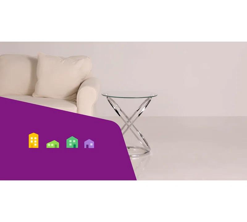 Etta Avenue™ Dimitri Glass Top End Table
