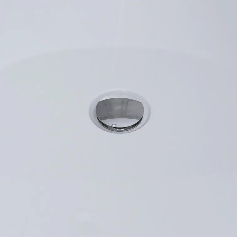 JimsMaison 59'' Acrylic Freestanding Soaking Bathtub In Glossy White JMUBBT21-59GW