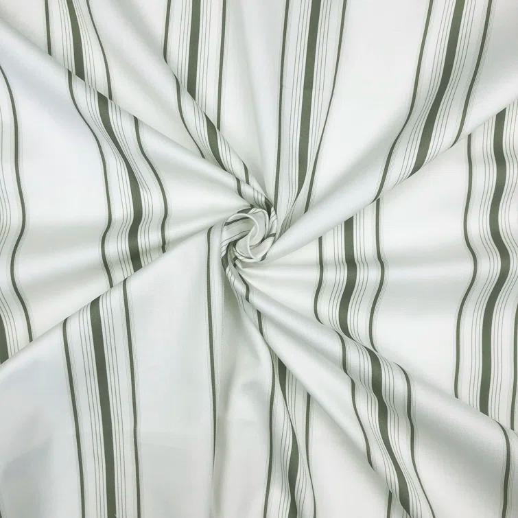 6ix Tailors Fine Linens August Stripe Rod Pocket Drapery Panels - Pair