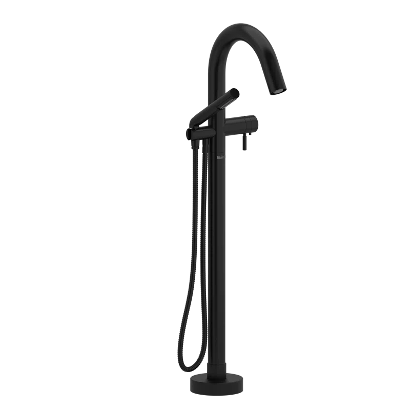 Riobel TRU39BK Riu Thermostatic Single Hole Floor Mount Tub Filler Trim