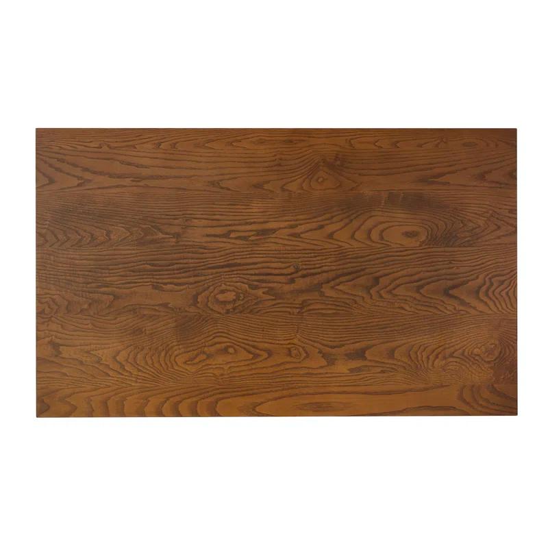 Io 60" Two Tone Solid Wood Farmhouse Dining Table