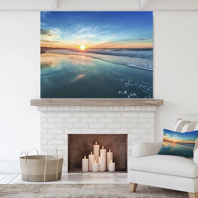 Highland Dunes Seascape " Seashore With Distant Sunset "