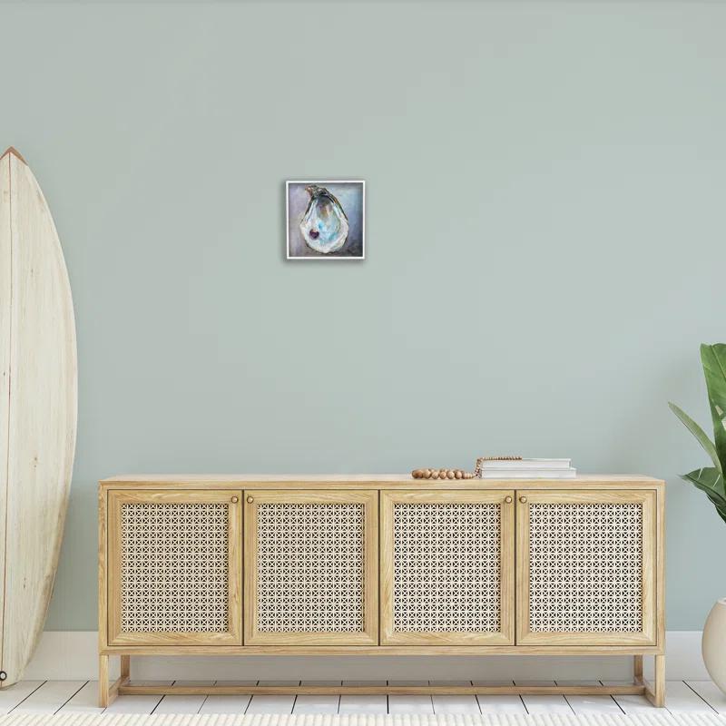 Stupell Industries " Oyster Shell With Pearl " by Jeanette Vertentes Painting Print