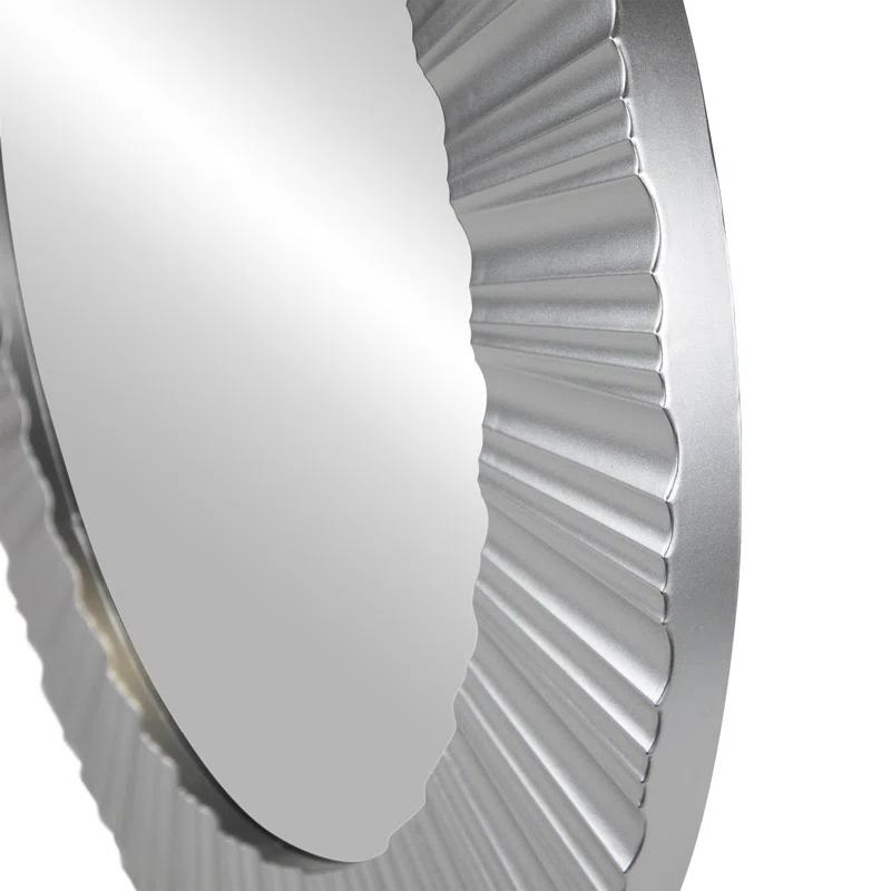 Northlight Seasonal Elegant 20" Contemporary Fluted Round Mirror Wall Decor