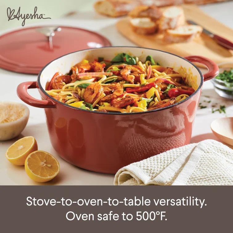 Ayesha Curry Ayesha Curry Enameled Cast Iron Induction Dutch Oven with Lid, 6 Quart
