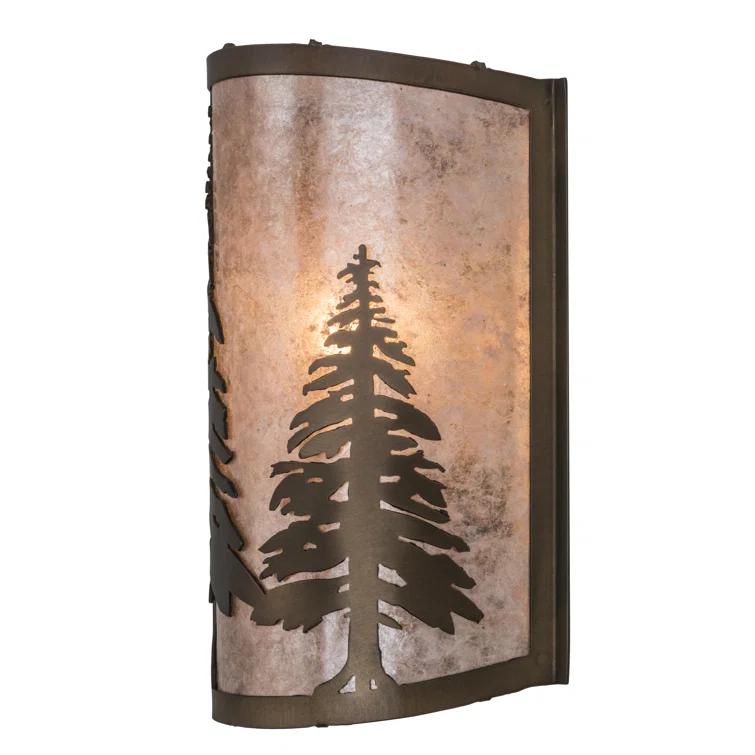 Rustic Lodge Flush Mounted Sconce