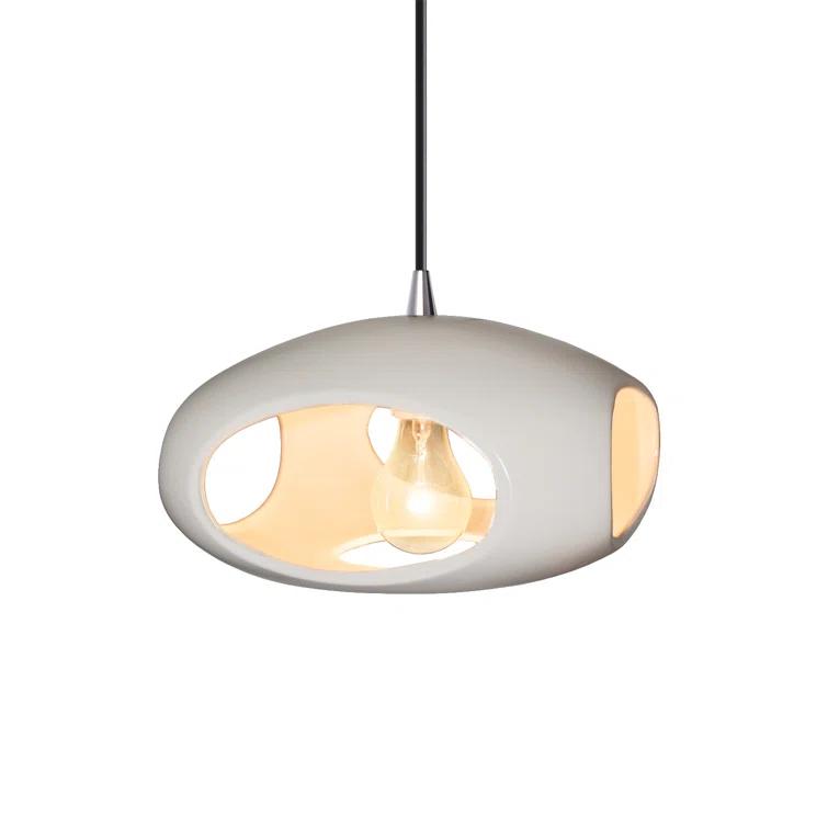 Logan Single Light Ceramic Dimmable Pendant