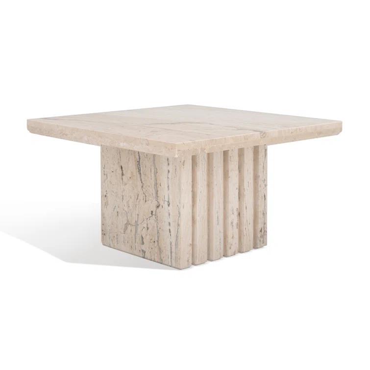 Safavieh  Couture Olivia Square Marble Accent Table - 21 IN W x 21 IN D x 12 IN H