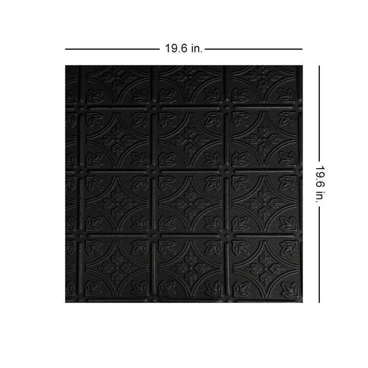 A La Maison Ceilings Emma's Flowers 1.64 ft. x 1.64 ft. Glue-Up Polystyrene Ceiling Tile (Set of 8)