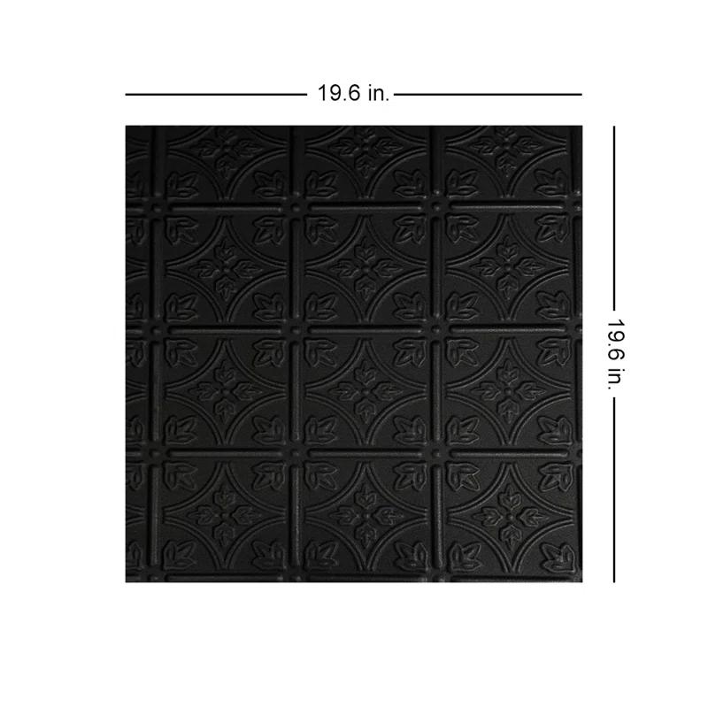 A La Maison Ceilings Emma's Flowers 1.64 ft. x 1.64 ft. Glue-Up Polystyrene Ceiling Tile (Set of 8)