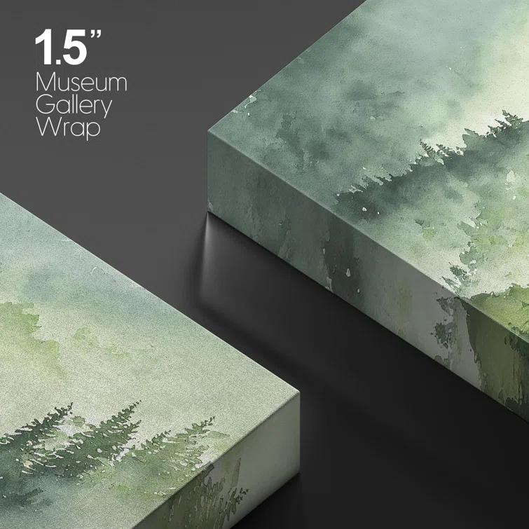 IDEA4WALL Woodland Forest Landscape " Green Pine Tree Forest "