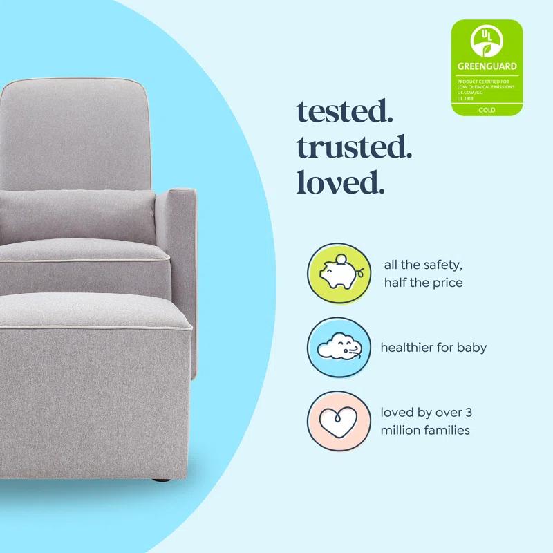 daVinci Olive Swivel Glider with Ottoman