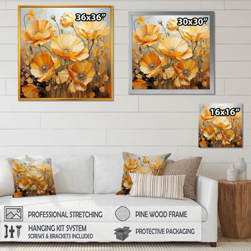 Design Art " Yellow Vivid Poppy Moments "