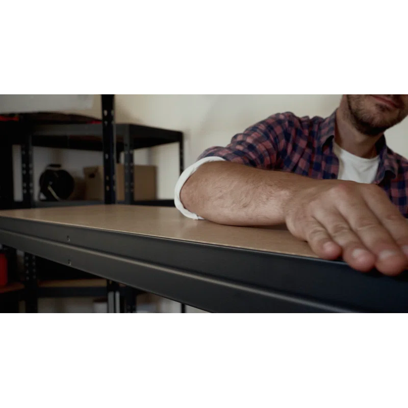 AR SHELVING AR Shelving Heavy Duty 4-Tier Powder-Coated Steel Garage Storage Shelving Unit in Matte Dark Gray, HDF Racks (59.4 in. W x 71 in. H x 24 in. D)