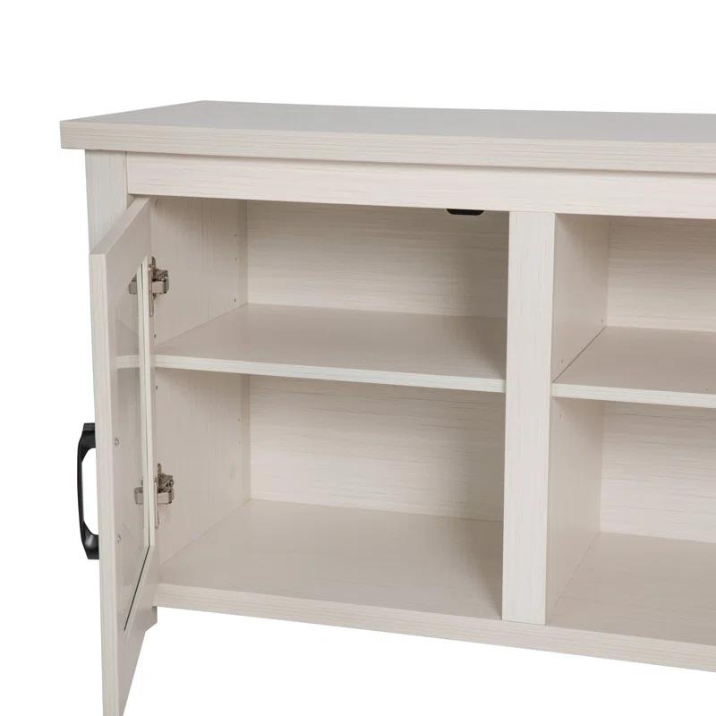 Flash Furniture Hatteras Classic TV Stand for up to 80" TVs with Glass Fronted Doors