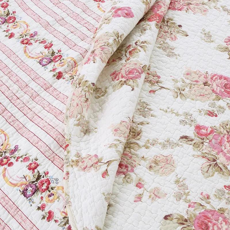 Stella Floral Reversible Cotton Throw Blanket 60" x 50"