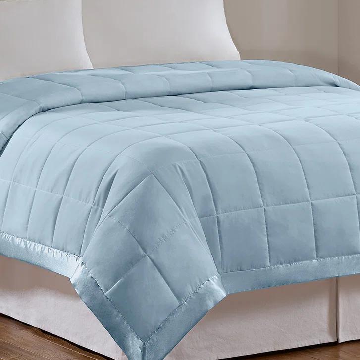 Madison Park Lightweight Down Alternative Blanket with Satin Trim