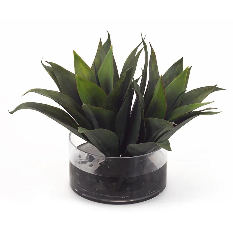 John-Richard 12'' Faux Agave Plant in Glass Jar