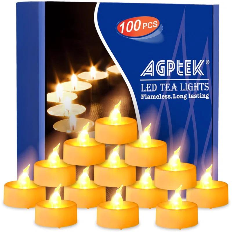 AGPtEK Unscented Flameless Candle (Set of 100)