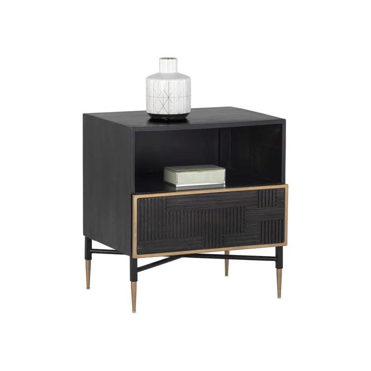 Everly Quinn Sanferd NIGHTSTAND - DARK BROWN