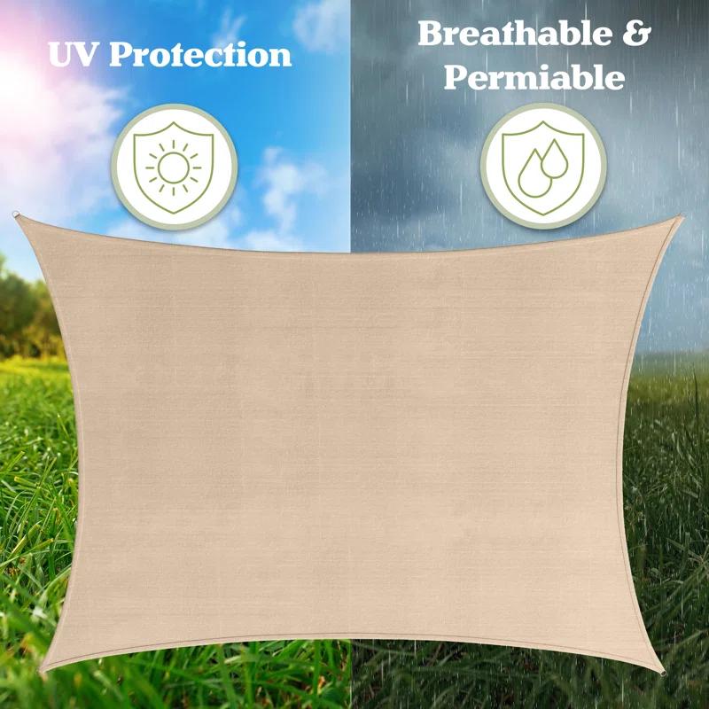 Pure Garden Sun Shade Canopy - 10x13ft Curved Rectangle Sun Shade Sail with UV Protection - Sun Shades Outdoor Patio or Pool Canopy - Sunshades for Patio, Yard, Deck or Outdoor Activities by Pure Garden