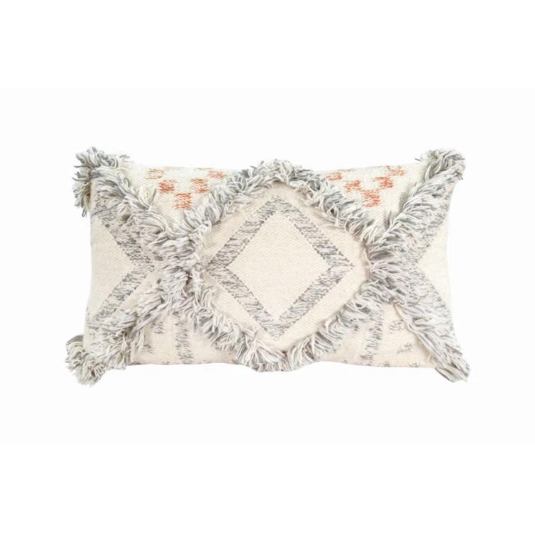 Creative Co-Op Fringed Throw Pillow
