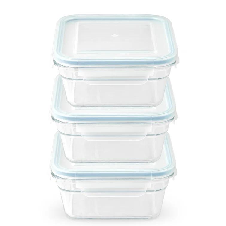 Glasslock Glass Food Storage - Set of 3 Containers and 3 Lids (Set of 3)