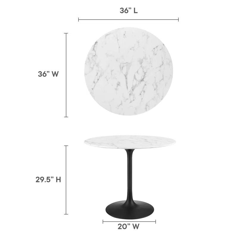 Modway Lippa Round Artificial Marble Dining Table by Modway