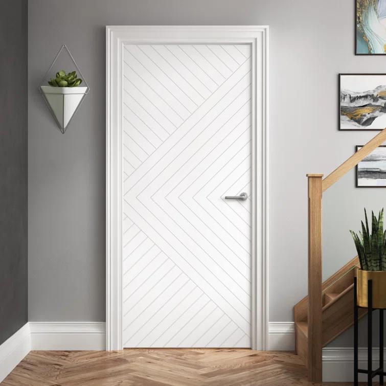Calhome Hollow Paneled Painted Slab Door