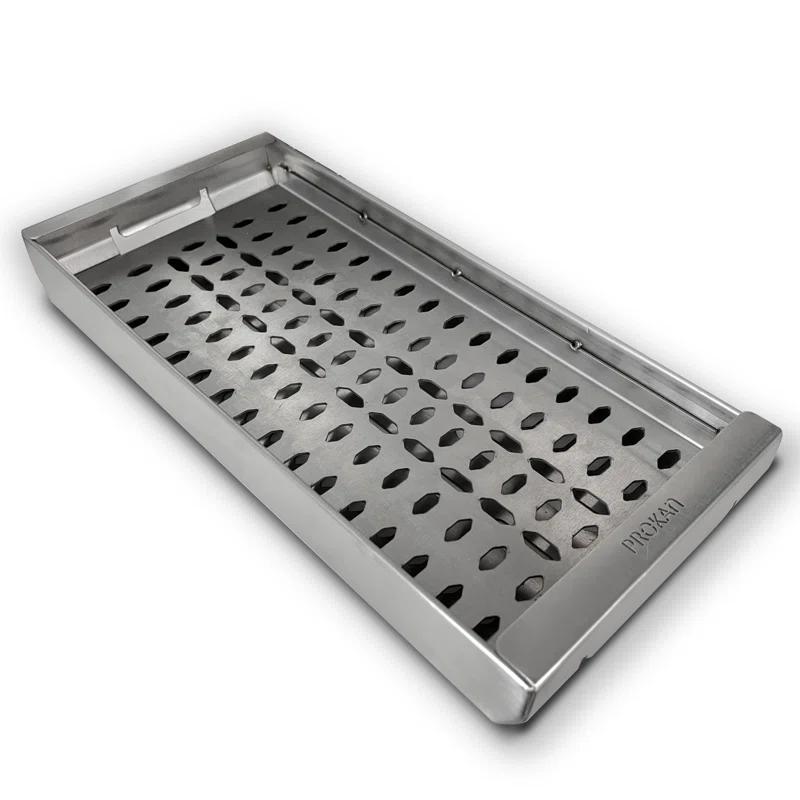 Prokan Prokan 6.83'' W x 14.7'' D Stainless Steel Charcoal Tray