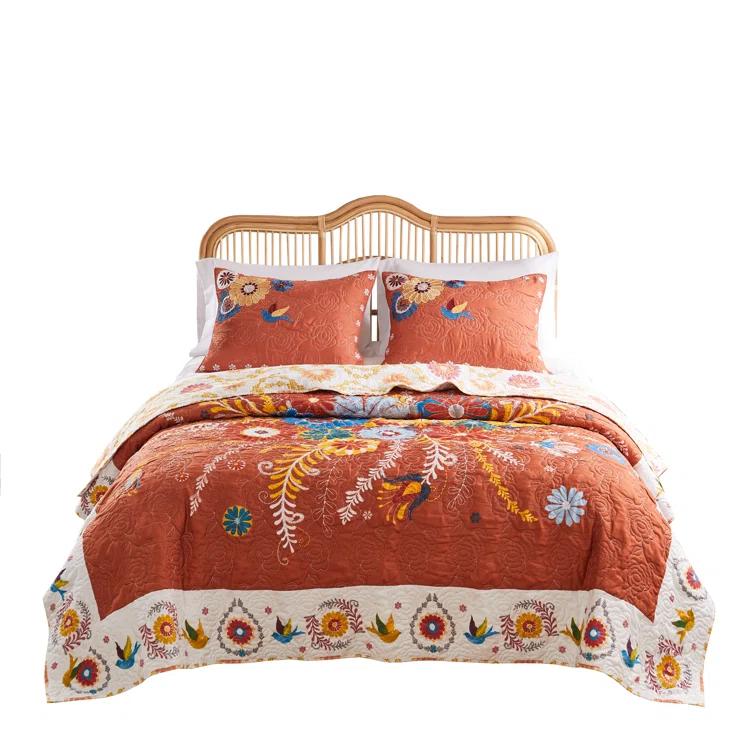 Barefoot Bungalow Topanga Floral Reversible Quilt Set