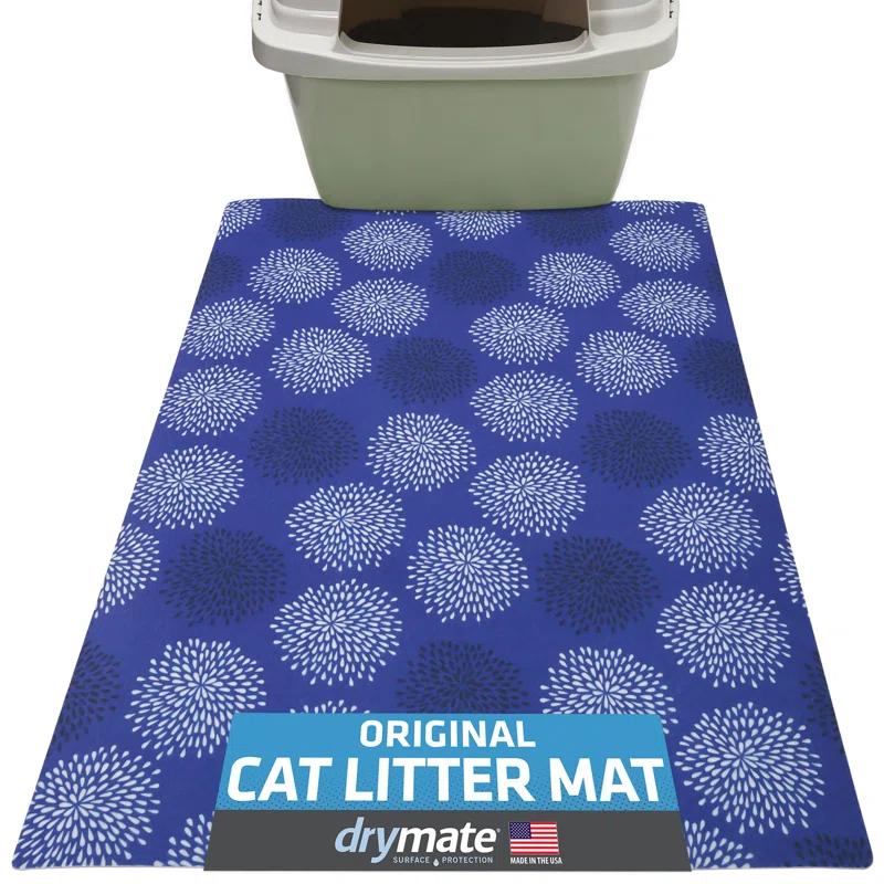 Cat Litter Mat for Litter Box, Protective & Decorative - Absorbent, Waterproof, Machine Washable