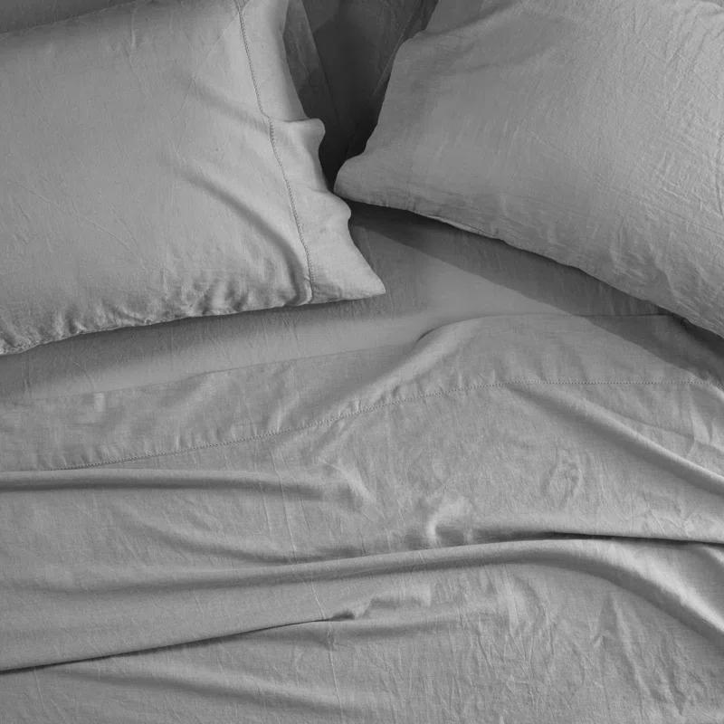 Madison Park Linen Blend 4 Piece Sheet Set