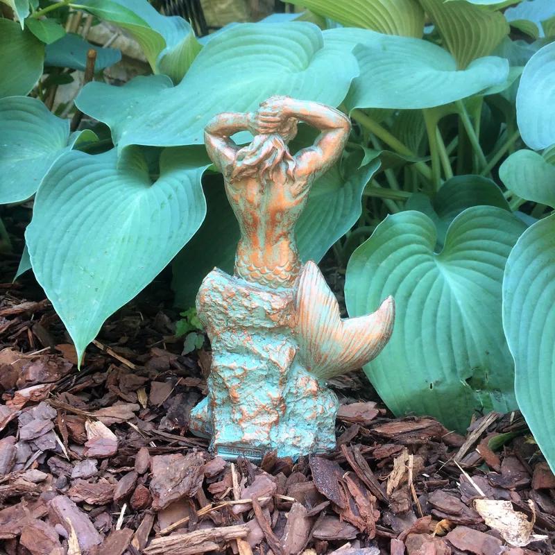 HomeStyles Life's a Beach Sexy Merman Mermaid on Coastal Rock Statue