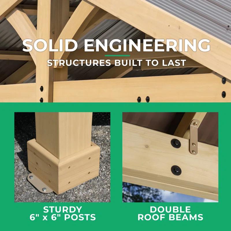 Yardistry 11 x 13 Cedar Carolina Pavilion