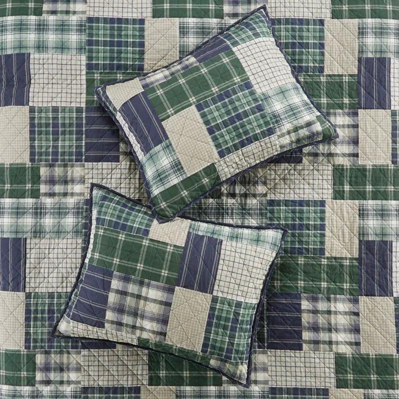 Madison Park Timber 3 Piece Reversible Printed Quilt Set