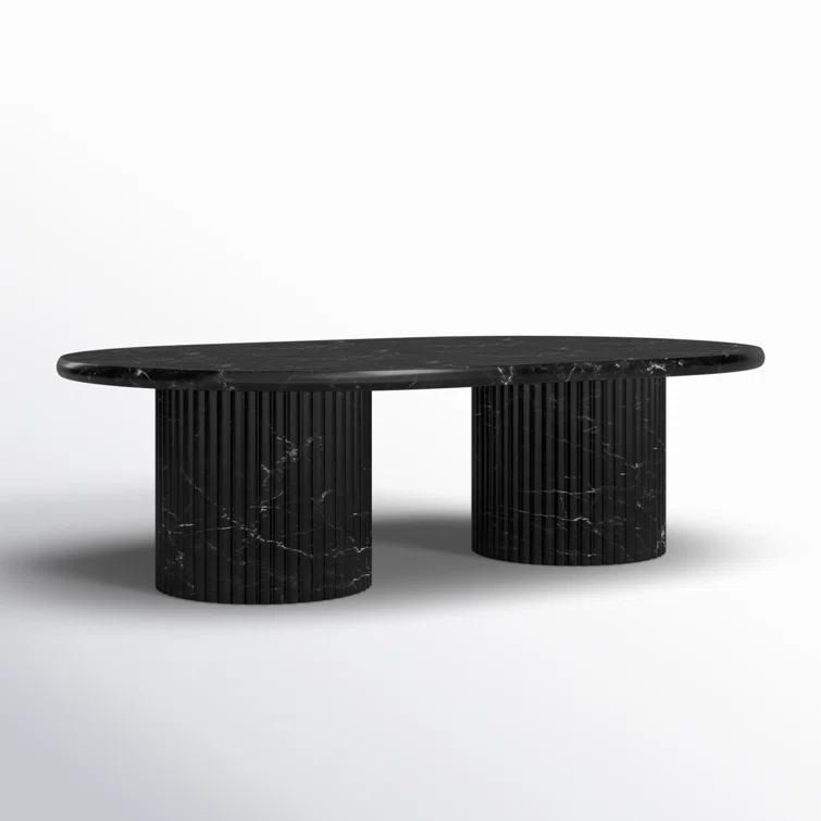 Mercer Oval Coffee Table - Black Marble