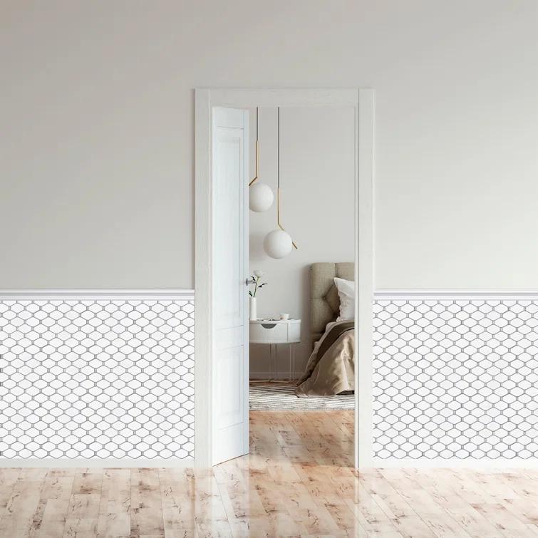Altair Altair 3.19" x 2.23" Mosaic Sheet Glass Honeycomb Wall & Floor Tile