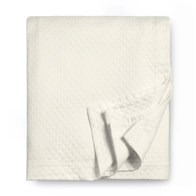Ivory Egyptian Cotton Piqué Matelassé Full/Queen Blanket