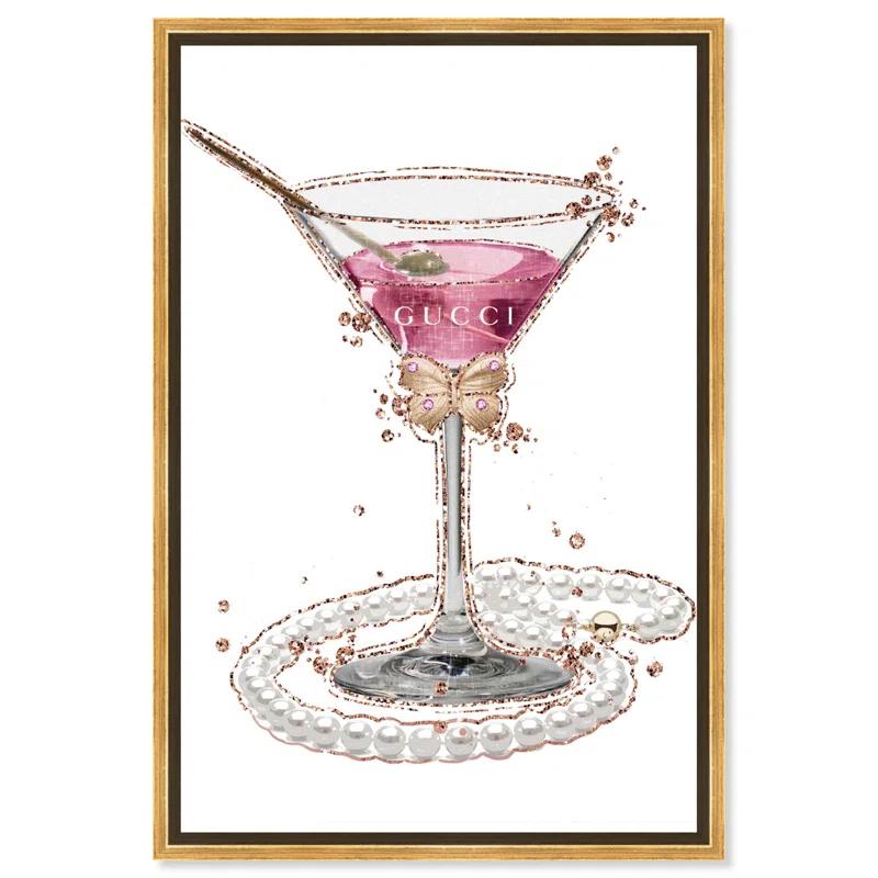 Art Remedy Glimmering Martini Drinks and Spirits Wall Art by Art Remedy