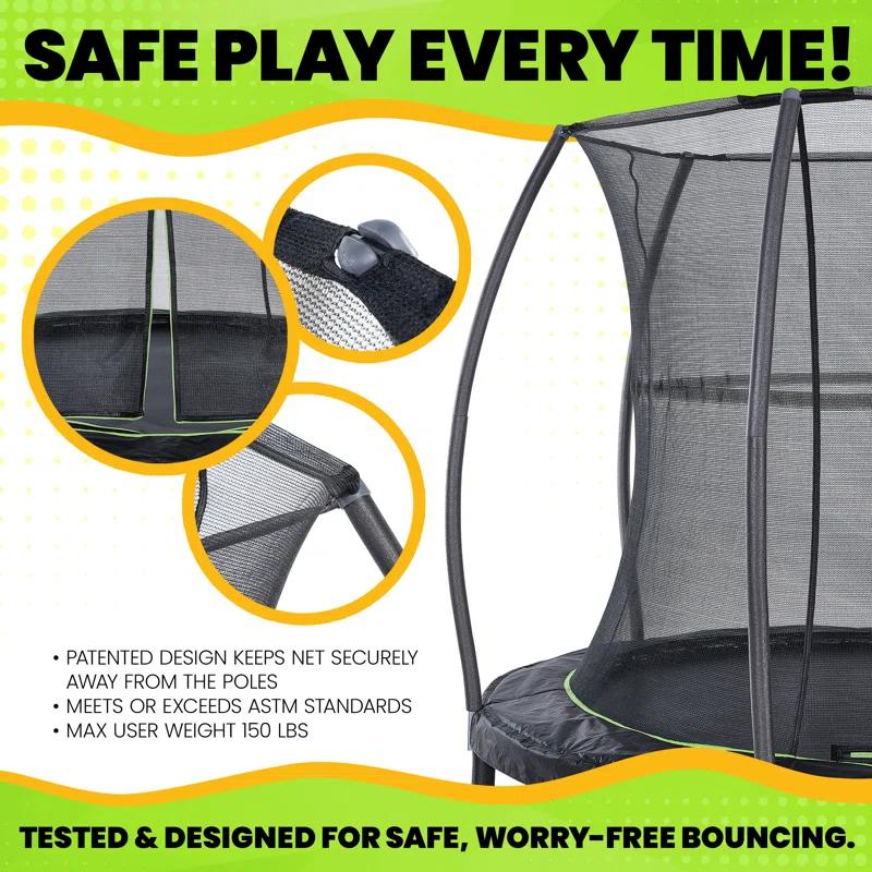 Jumpking Jumpking 7ft Round Trampoline Combo With Jumping Mat Ramp