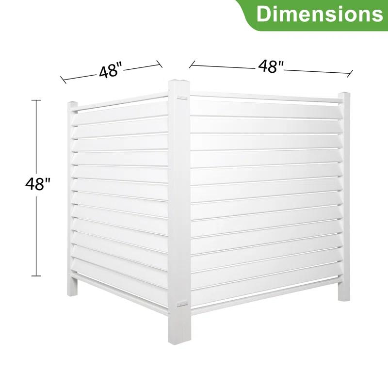 Dovelina 48 in. H x 48 in. W (2 Panels) Blinds Vinyl Privacy Fence Panel
