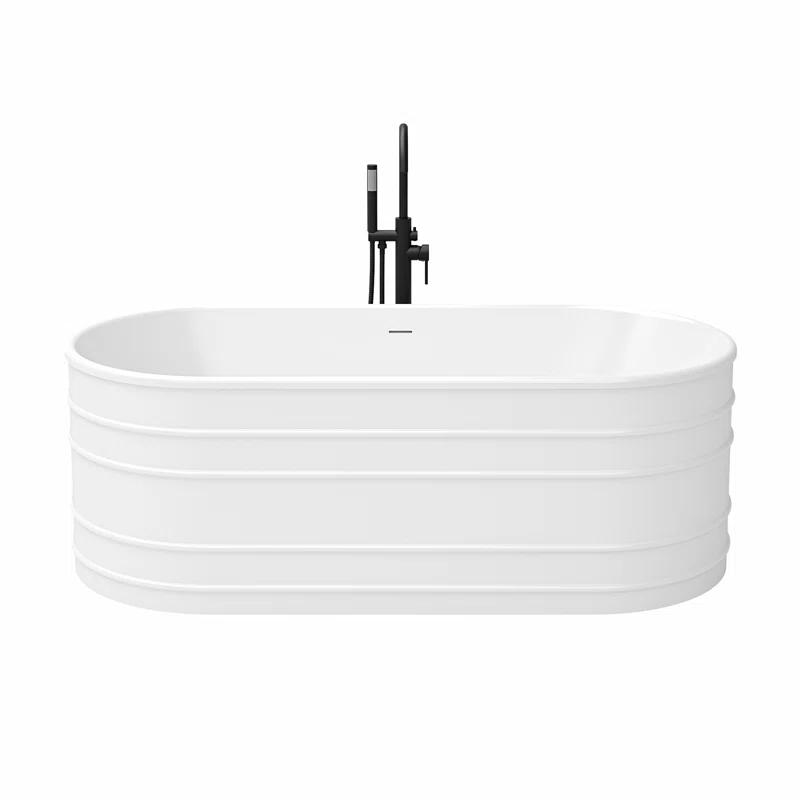 DreamLine BT9X3167C09 Infinity Z 67 in. L x 30-3/4 in. W x 22-7/8 in. H Freestanding Acrylic Bathtub