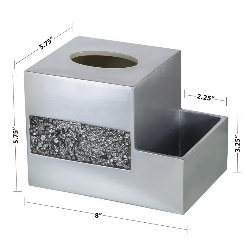 Creative Scents Brushed Nickel Tissue Box Cover