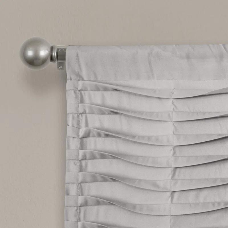 Lush Decor Tailored 52'' W Window Valance Blue,Cream,Dark Gray,Light Gray,White