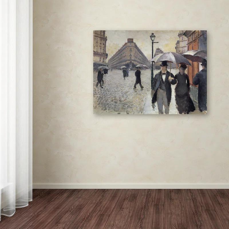 Trademark Fine Art " Rainy Day In Paris " by Gustave Caillebotte