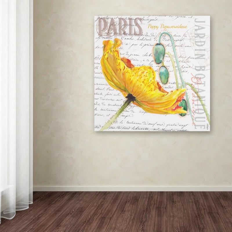 Trademark Fine Art " Paris Botanique Yellow Poppy " by Jennifer Redstreake