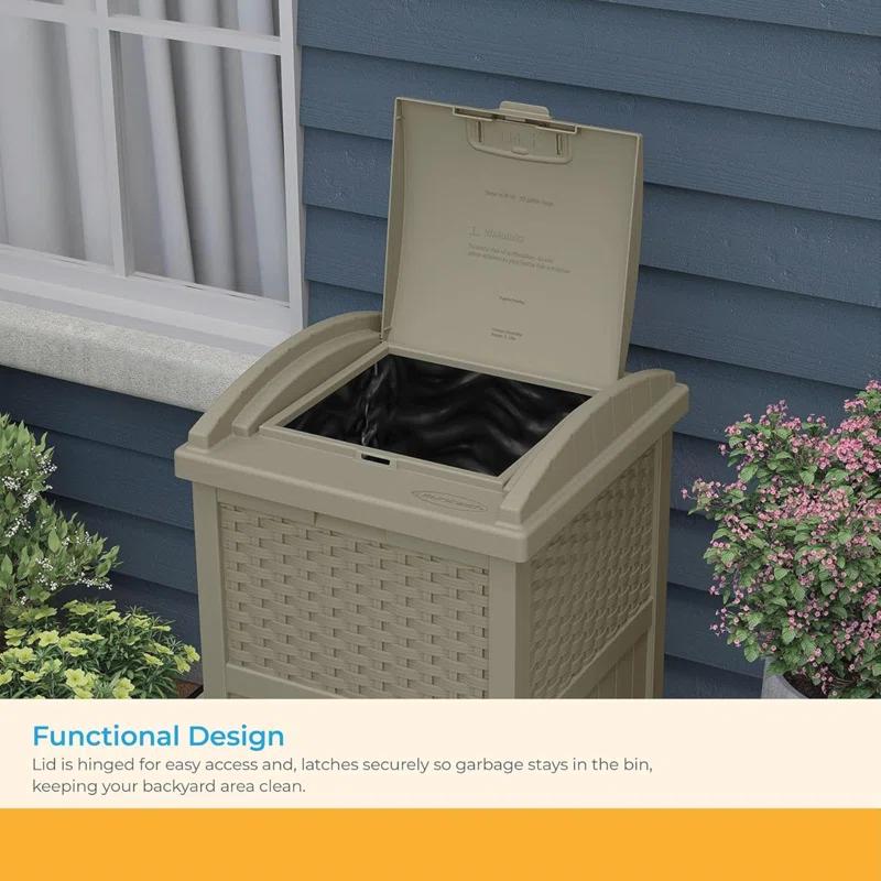 Suncast Suncast 33 Gallon Manual Lift Trash Hideaway Container